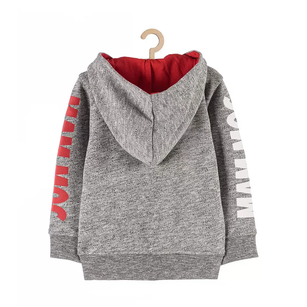 51015 FC Club Red Zip Grey Zipper Hoodie 2791