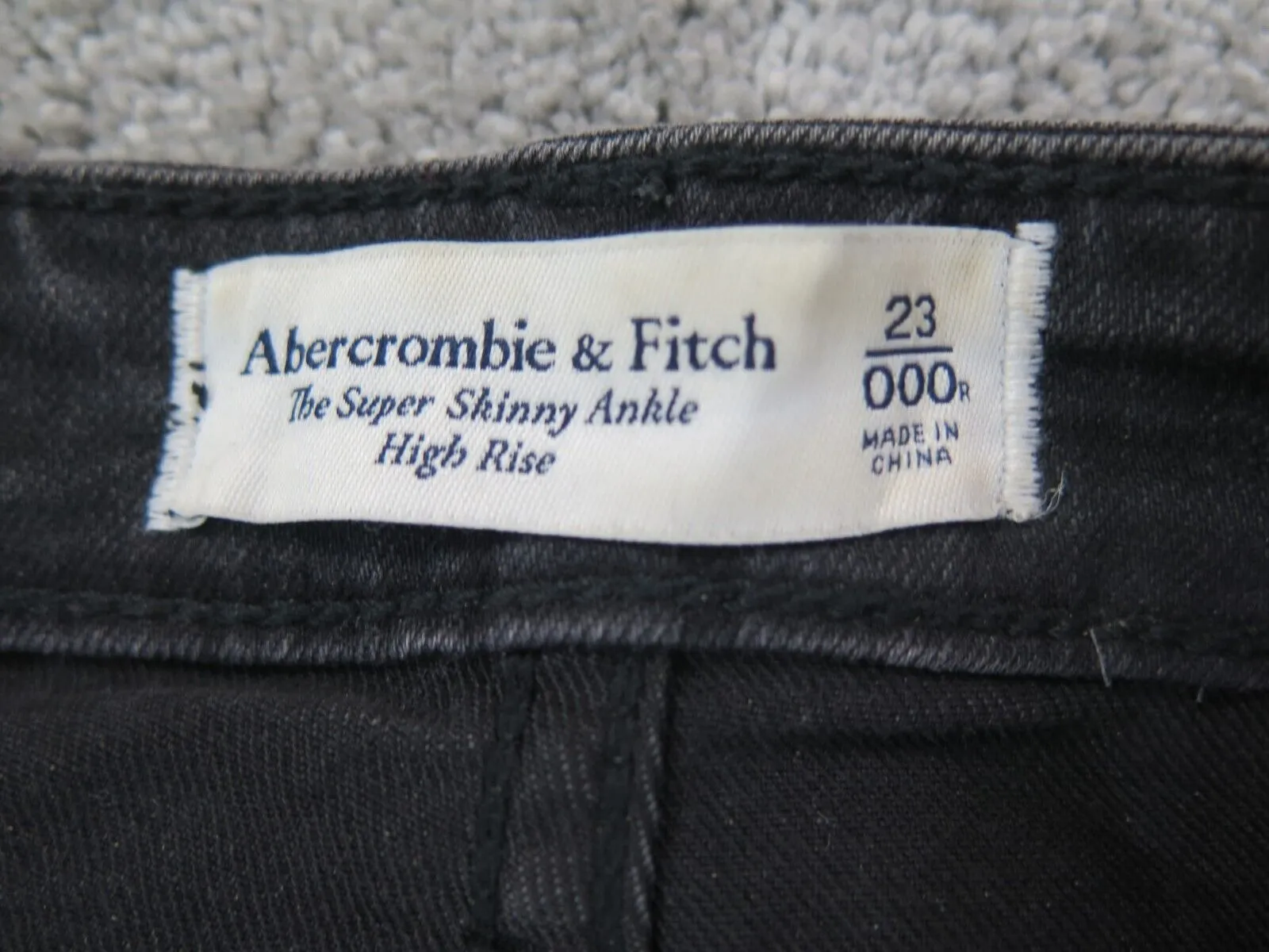 Abercrombie & Fitch Jeans Women 23\000 Black The Super Skinny Ankle High Rise