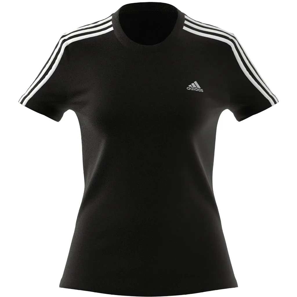 ADIDAS ESSENTIALS SLIM 3 STRIPES WOMEN S TEES