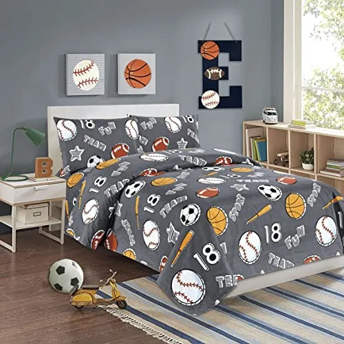 All American Collection Kids Boys Girls Teens Children Soft Comfortable Printed PC Fitted Flat Bedroom Bed Sheet Set