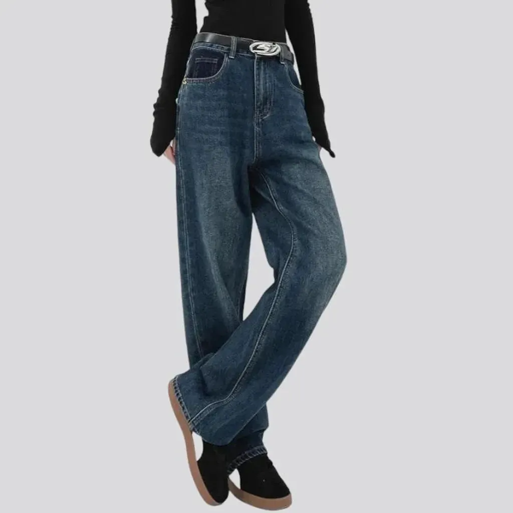 Baggy women's retro jeans