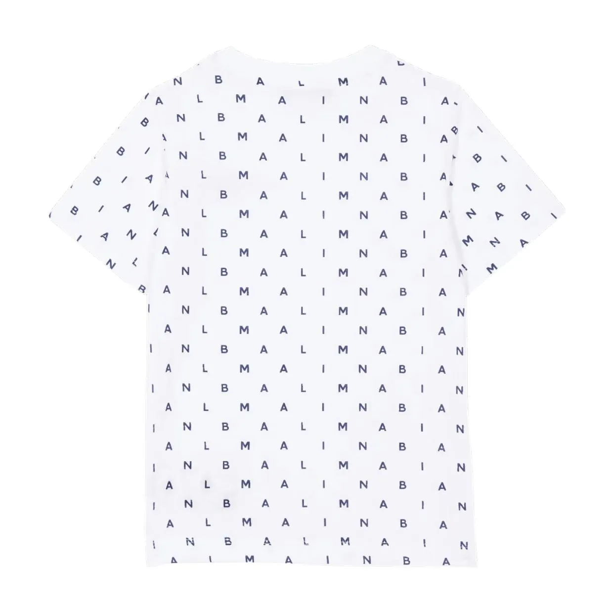 Balmain Kids Letter Logo All-Over White T-Shirt