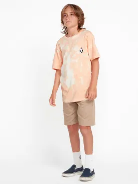 Big Boys Iconic Stone Dye Short Sleeve Tee - Summer Orange