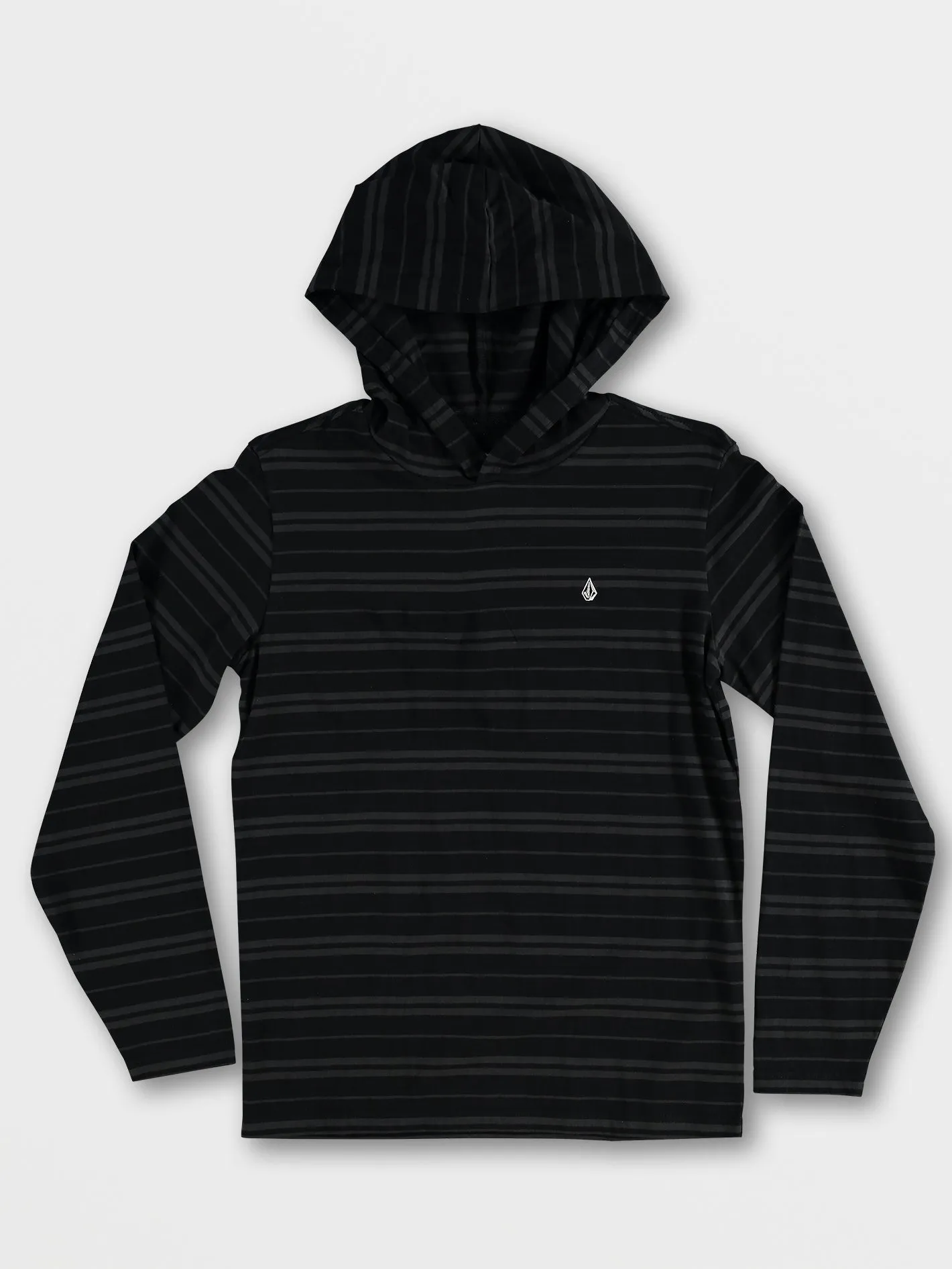 Big Boys Parables Striped Hooded Shirt - Black