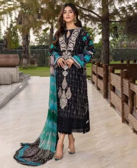 Black Pakistani Style Cotton Salwar Suits Set