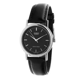 Casio MTP-1095E-1ADF Black Leather Strap Watch for Men