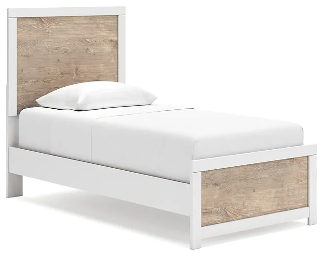 Charbitt Twin Panel Bed with Nightstand