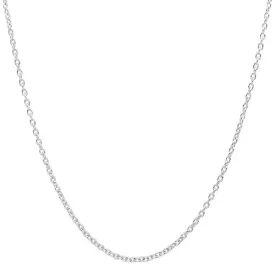 Classy Men 3mm Silver Rolo Chain Necklace