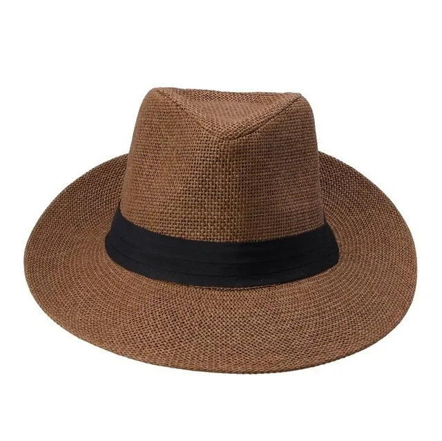 Classy Men Cream Straw Panama Hat