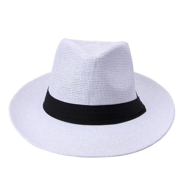 Classy Men Cream Straw Panama Hat