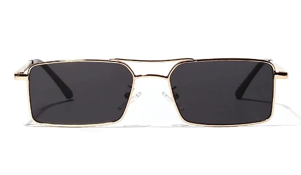 Classy Men Wide Black Square Sunglasses