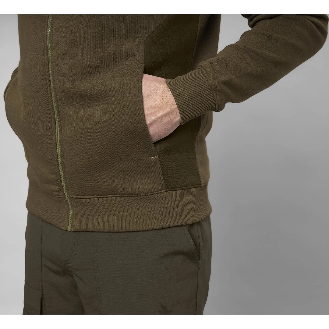 Cross Zip Up Hoodie - Dark Olive by Seeland