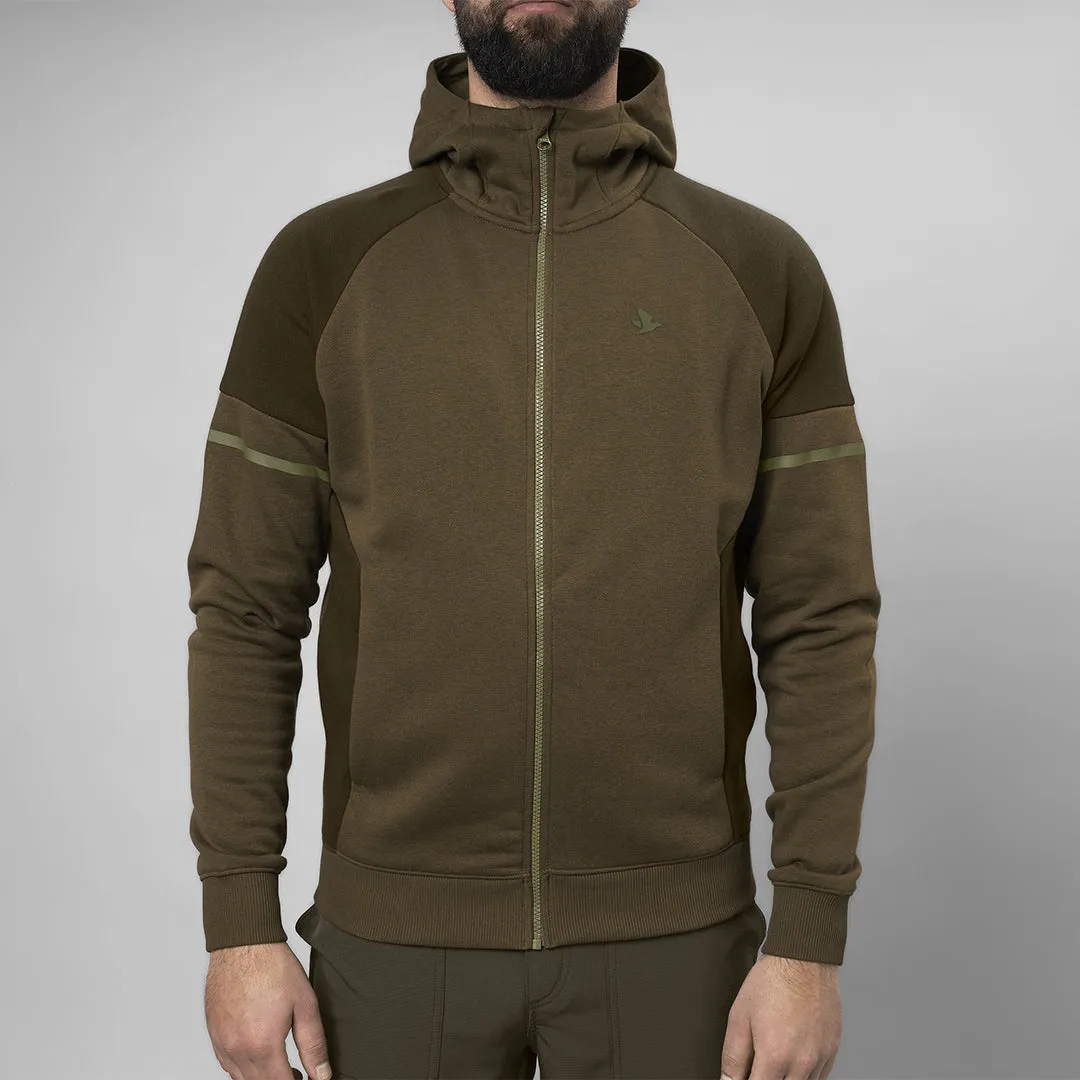 Cross Zip Up Hoodie - Dark Olive by Seeland