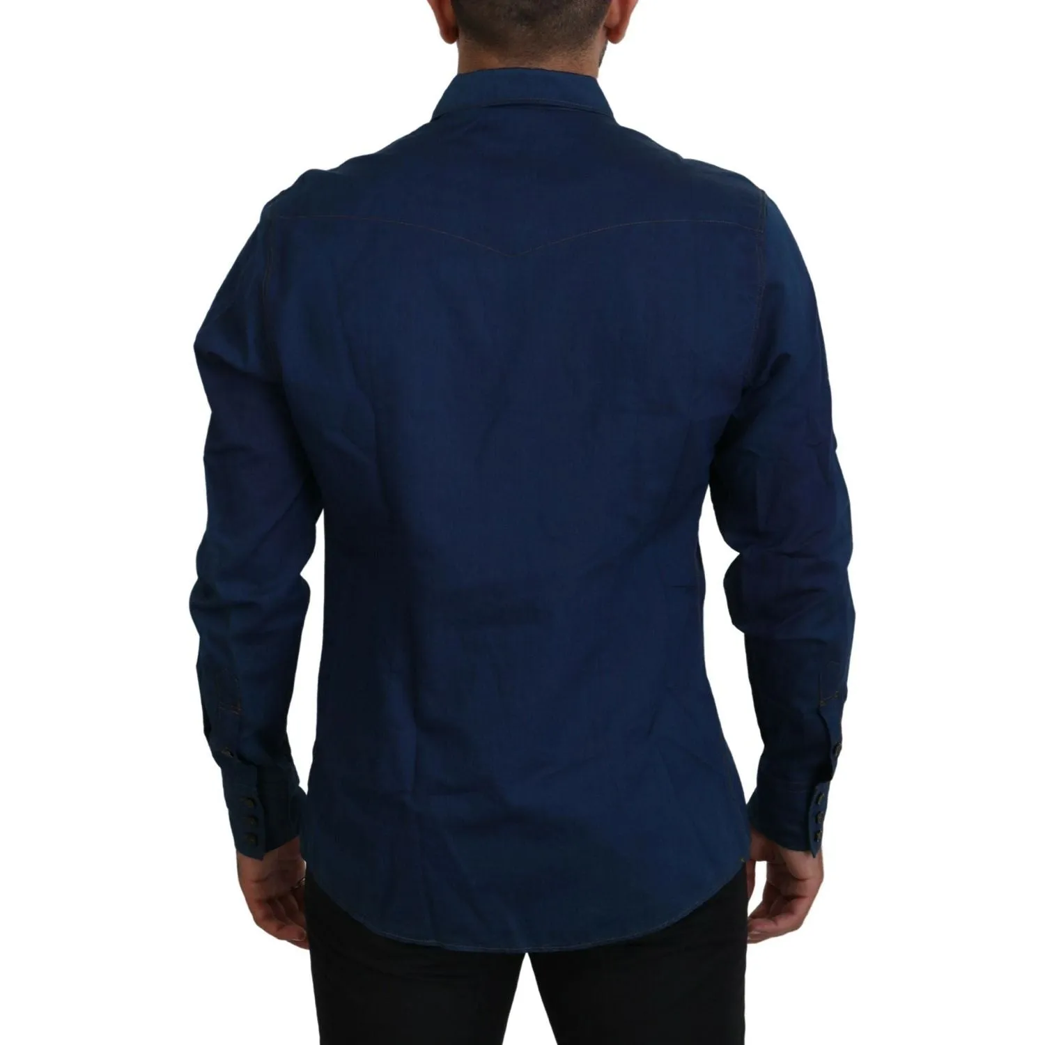 Dolce & Gabbana Elegant Blue Denim Casual Shirt