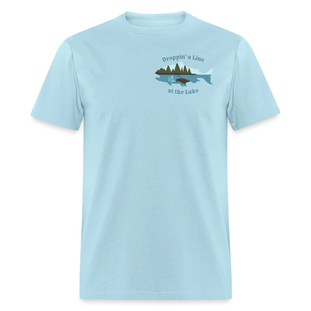 Droppin' a Line at the Lake Men's Lake Tee, Men's Fishing Shirt