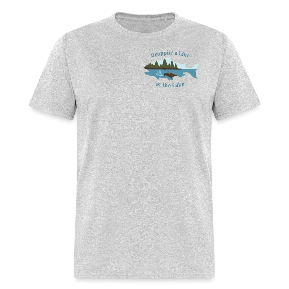 Droppin' a Line at the Lake Men's Lake Tee, Men's Fishing Shirt