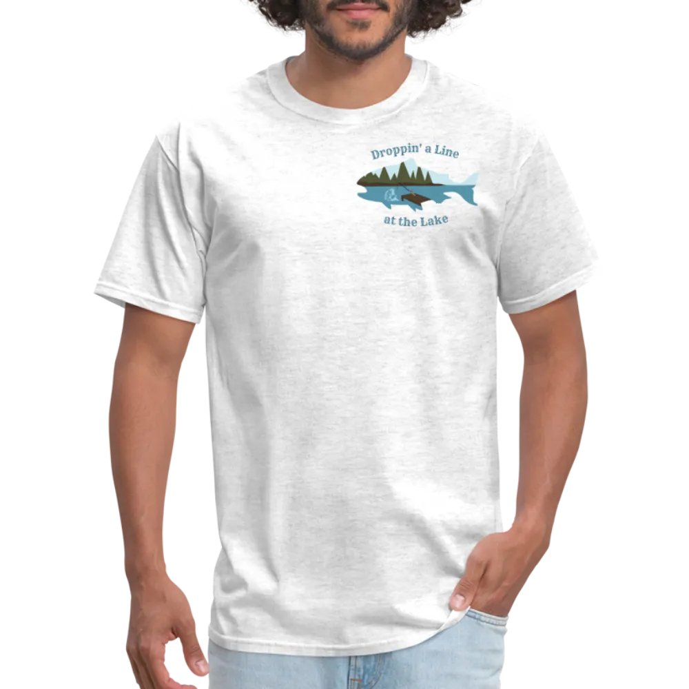 Droppin' a Line at the Lake Men's Lake Tee, Men's Fishing Shirt