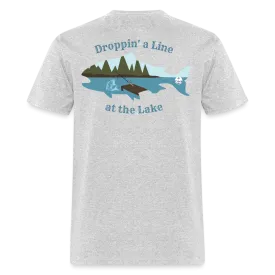 Droppin' a Line at the Lake Men's Lake Tee, Men's Fishing Shirt