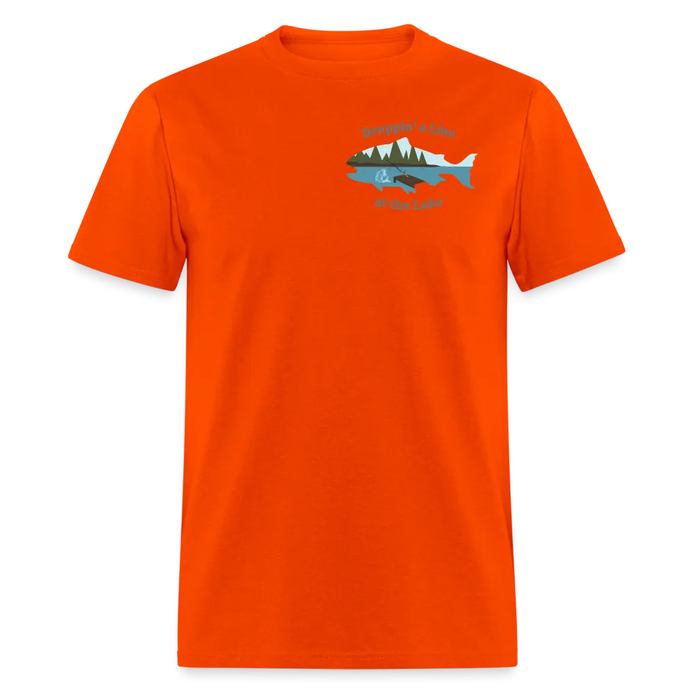 Droppin' a Line at the Lake Men's Lake Tee, Men's Fishing Shirt