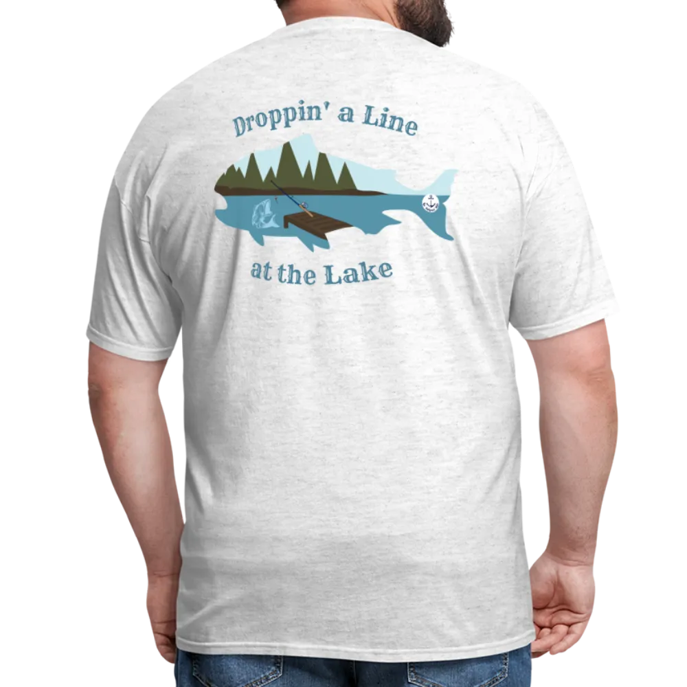 Droppin' a Line at the Lake Men's Lake Tee, Men's Fishing Shirt