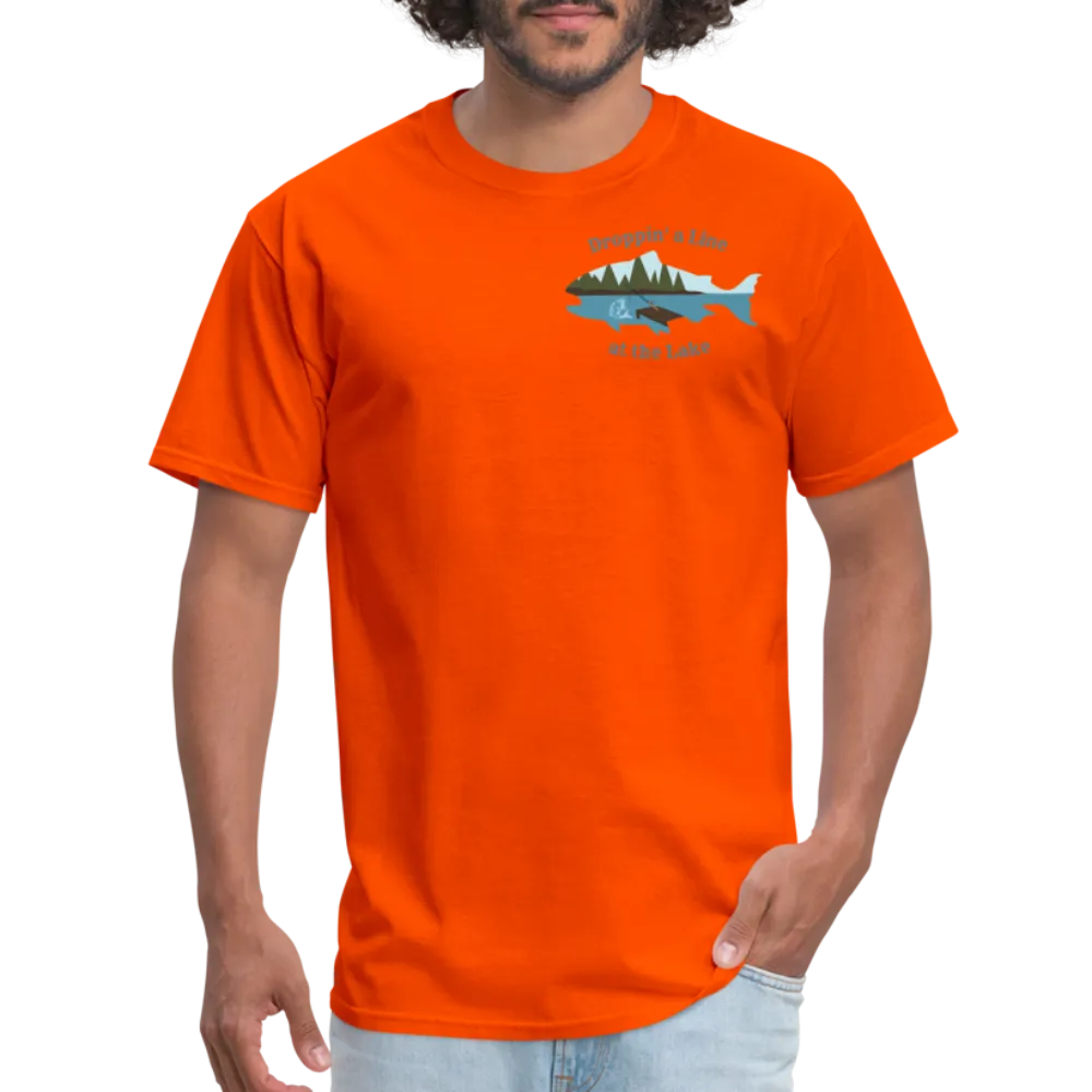 Droppin' a Line at the Lake Men's Lake Tee, Men's Fishing Shirt