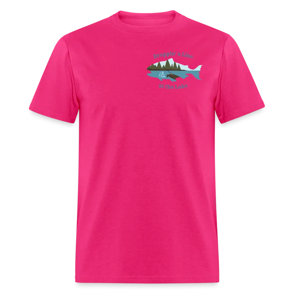 Droppin' a Line at the Lake Men's Lake Tee, Men's Fishing Shirt