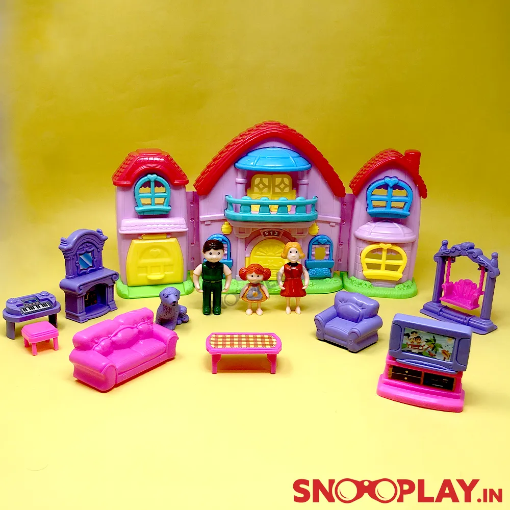 Family Welcome House Playset For Kids - Big (Doll House)