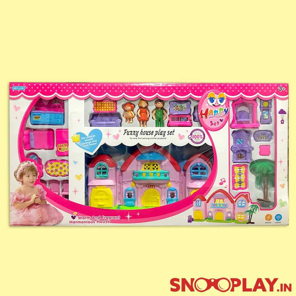 Family Welcome House Playset For Kids - Big (Doll House)