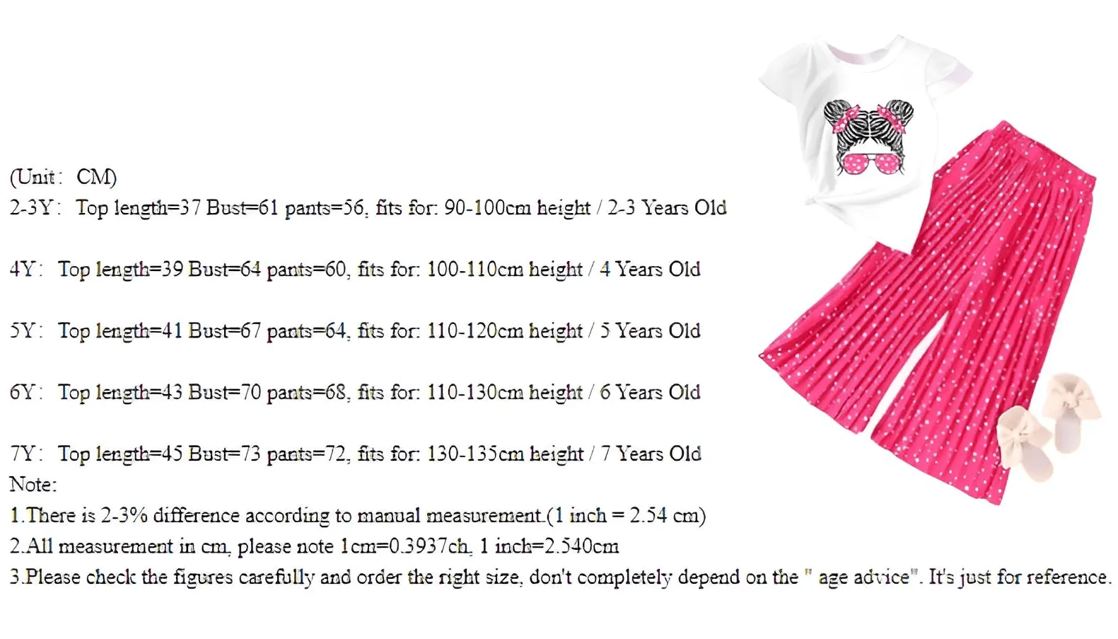 Girls Fashion Short Sleeved T-Shirt   Wide Leg Pants Casual Two-Piece Set Kids Clothes