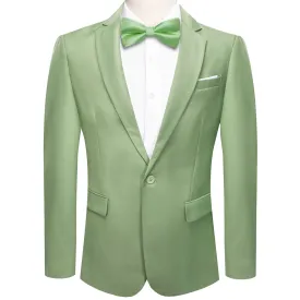 Hi-Tie Blazer Sage Green Men's Wedding Business Solid Top Men Suit