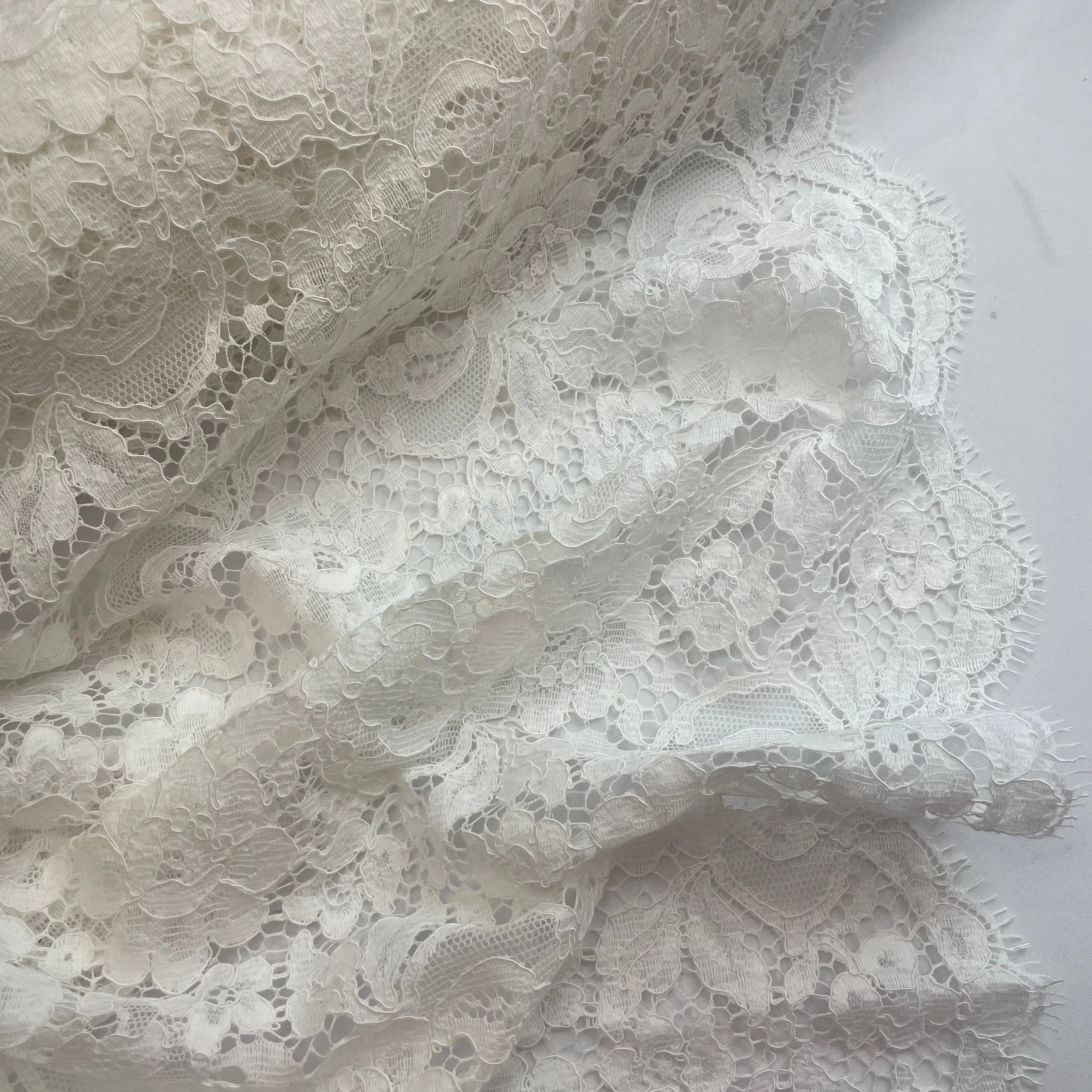 Ivory solstice corded French lace