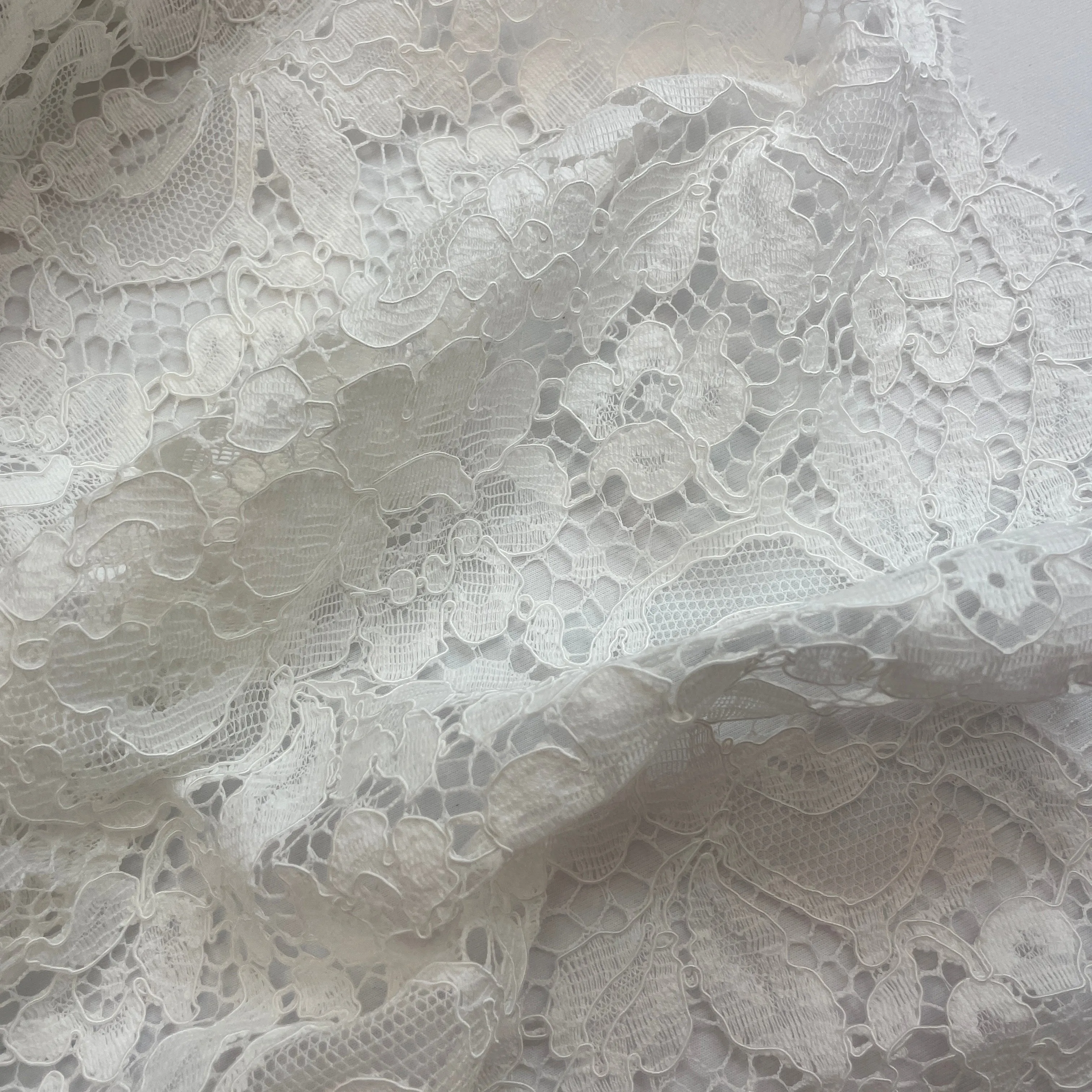 Ivory solstice corded French lace