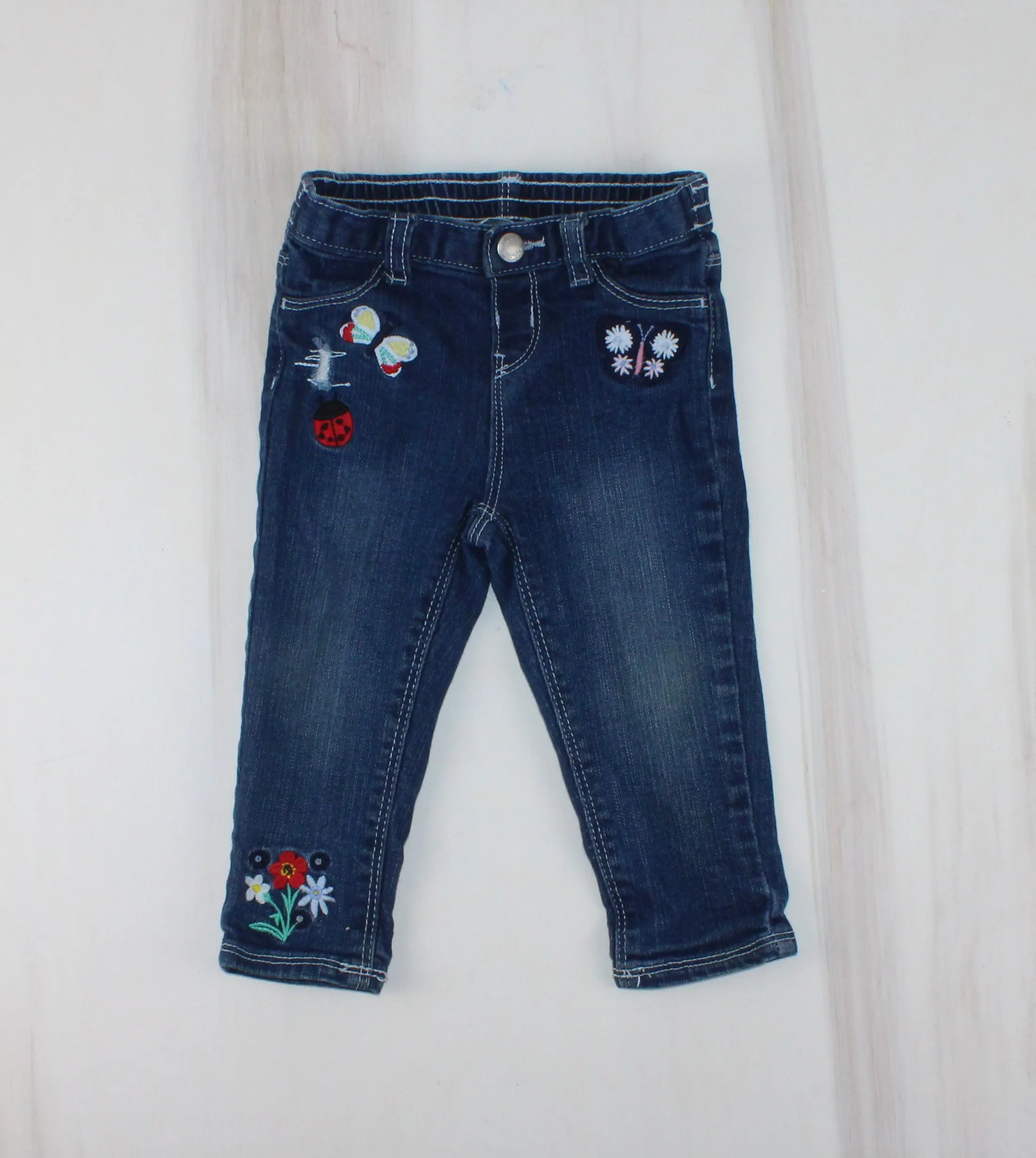 KOALA KIDS JEANS WITH EMBROIDERY DESIGNS 9-12M PRE-LOVED