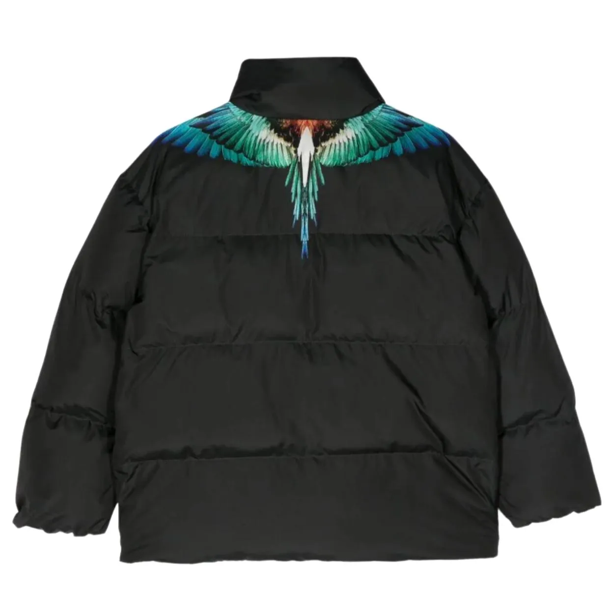 Marcelo Burlon Kids Icon Wings Black & Blue Puffer Jacket