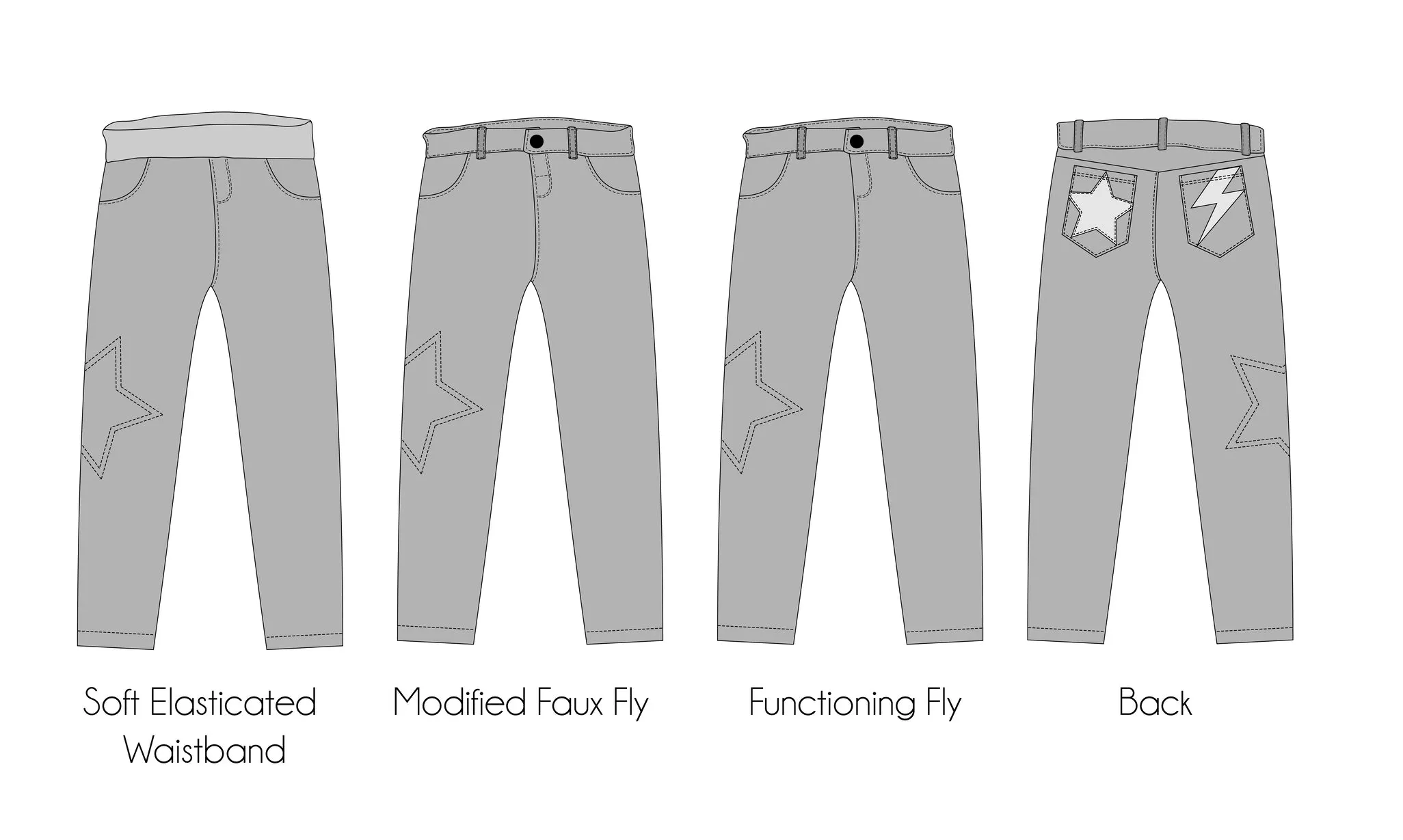 PDF Pattern - Star Child Skinny Jeans | Waves & Wild