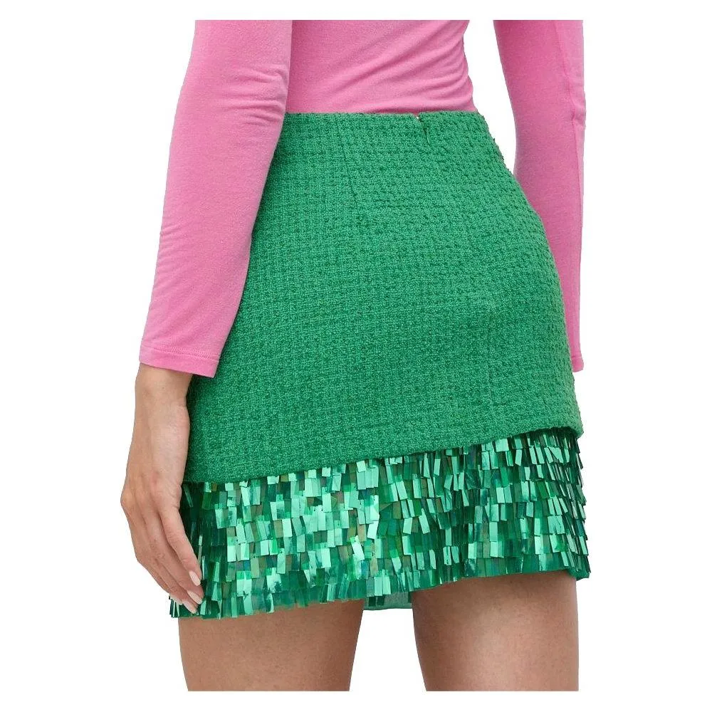 PINKO Green Cotton Skirt