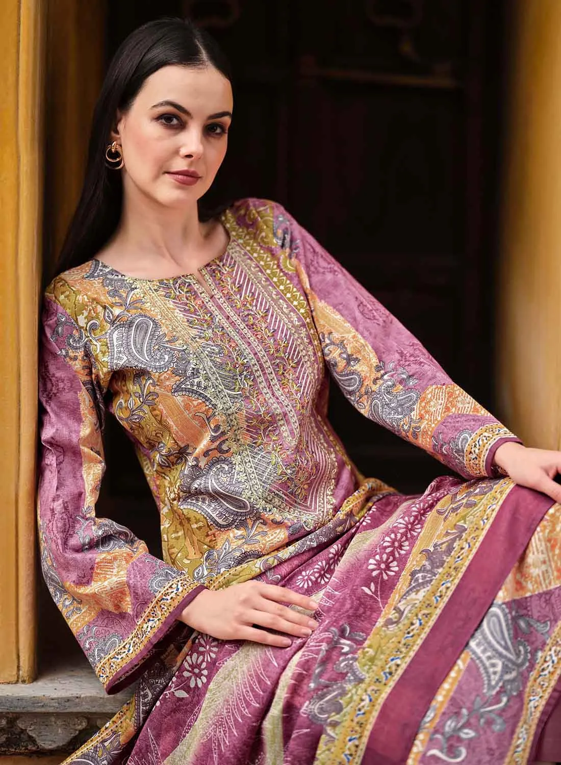 Pure Cotton Pakistani Print Unstitched Salwar Suit Dress Material