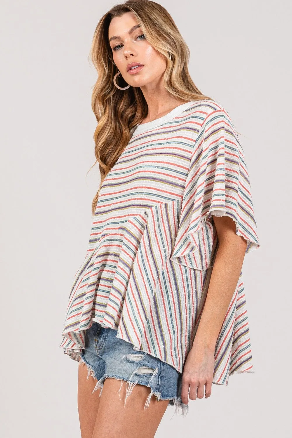 Round Neck Stripe Top