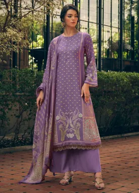 Sadhana Purple Winter Pashmina Suits Dress Material for Ladies