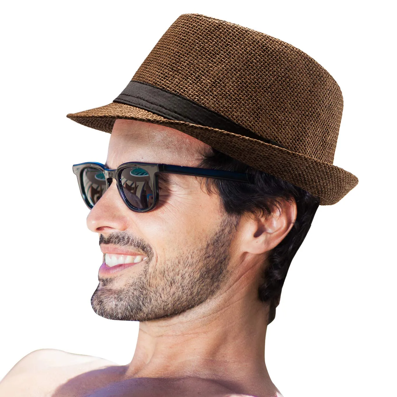 Straw Fedora Hats  Sun Hat for Men