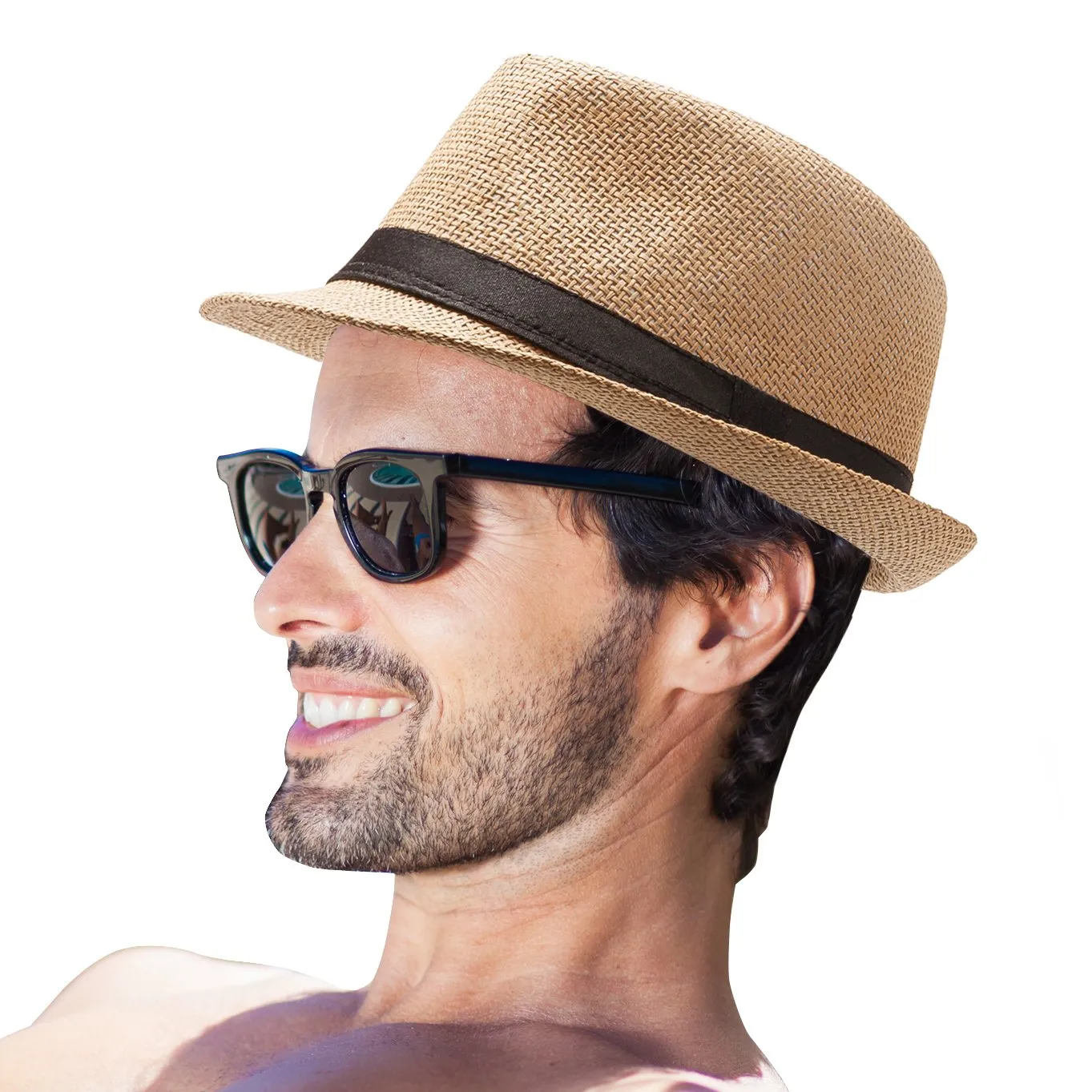 Straw Fedora Hats  Sun Hat for Men