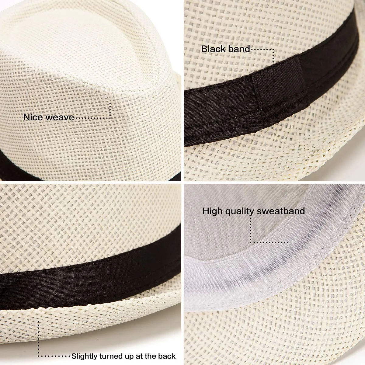 Straw Fedora Hats  Sun Hat for Men