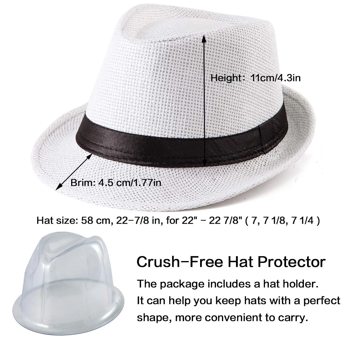 Straw Fedora Hats  Sun Hat for Men