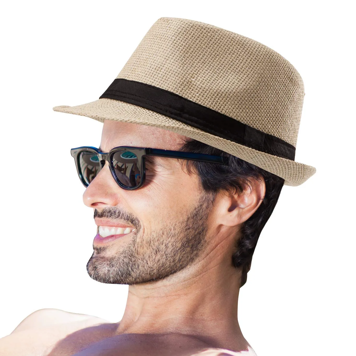 Straw Fedora Hats  Sun Hat for Men