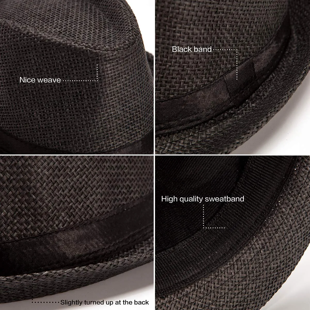 Straw Fedora Hats  Sun Hat for Men