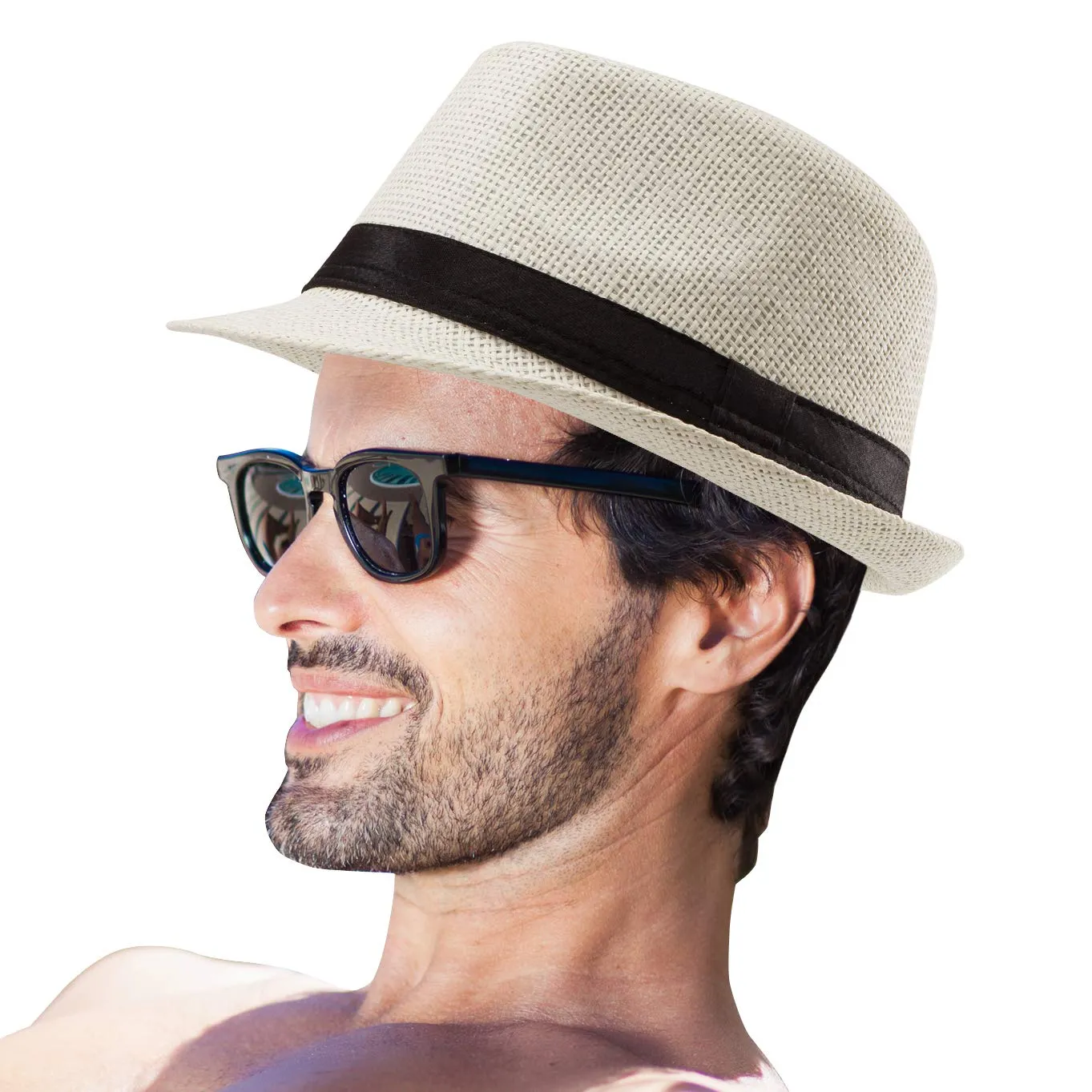 Straw Fedora Hats  Sun Hat for Men