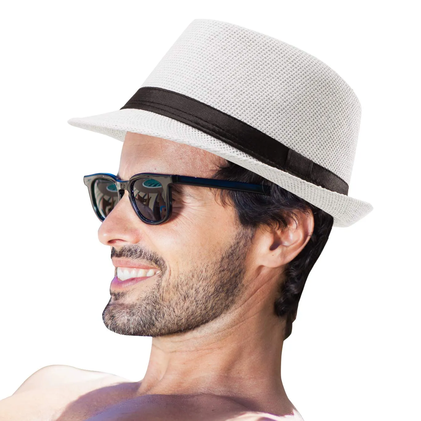 Straw Fedora Hats  Sun Hat for Men