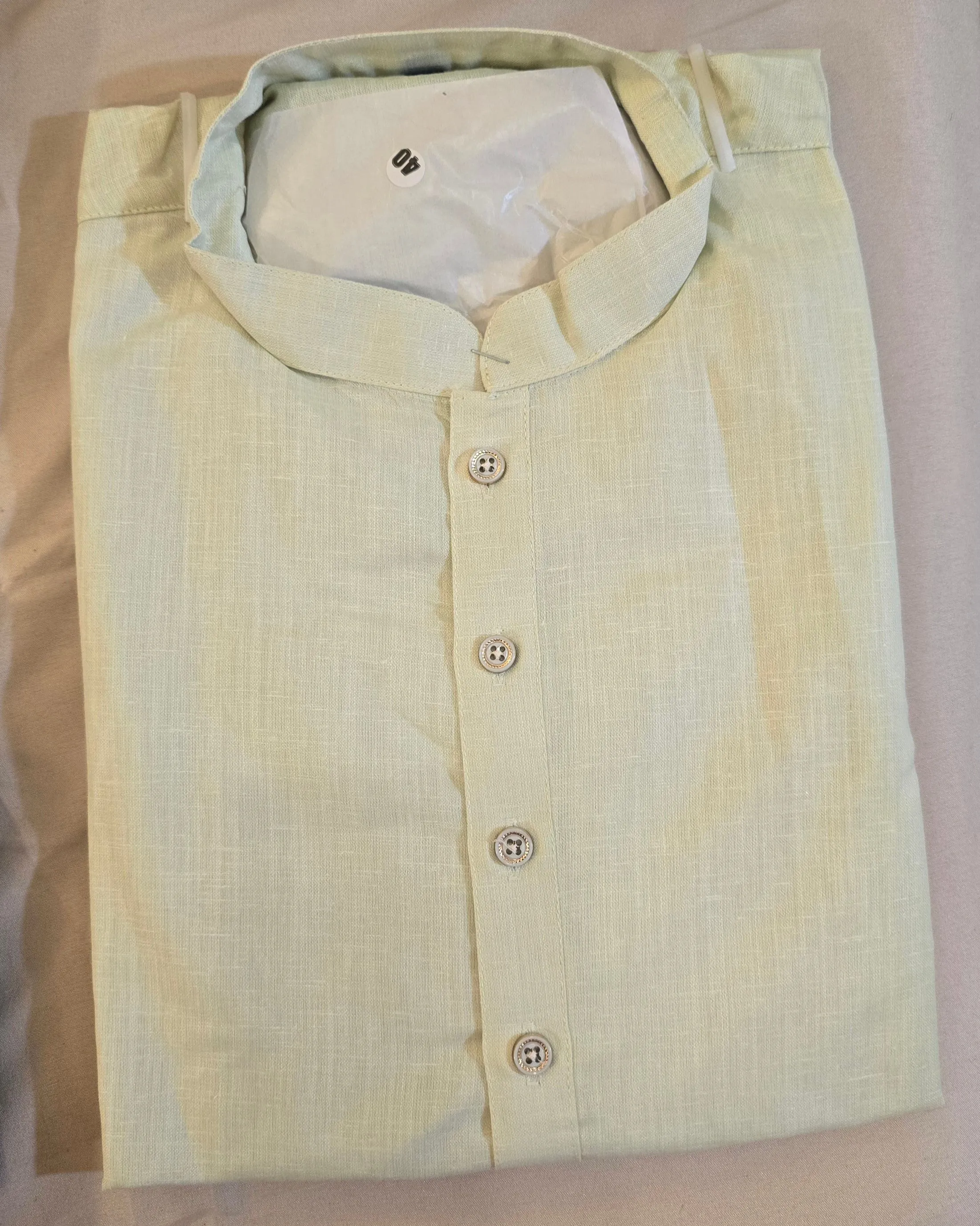 Stunning Light Green Color Men's Kurta With Pajama Pant