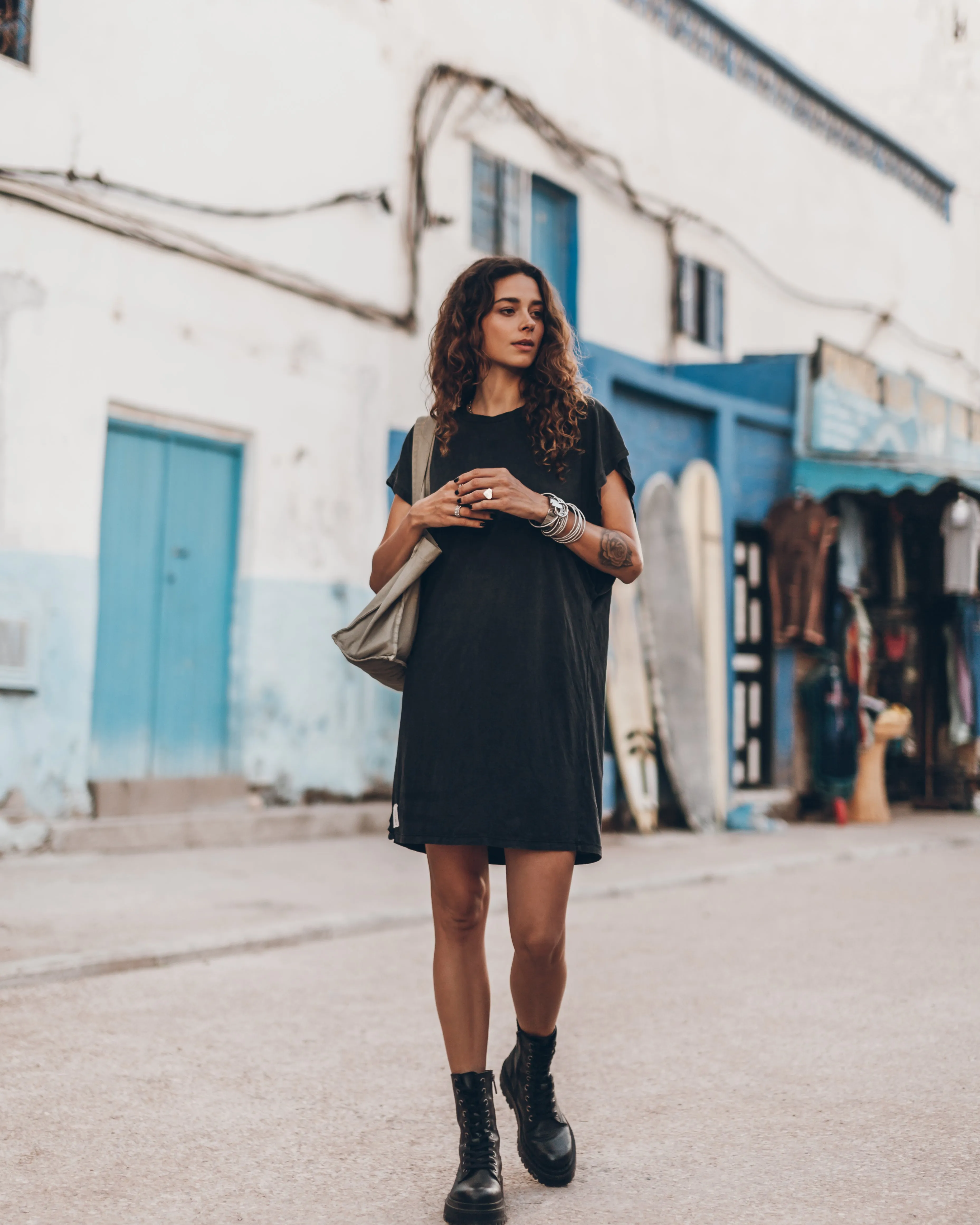 The Dark Short Batwing Dress