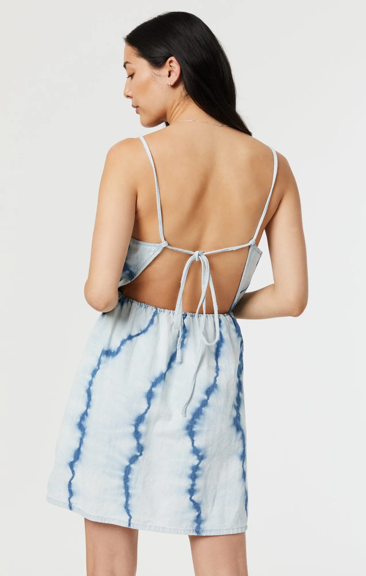 TIE DYE DRESS IN INDIGO